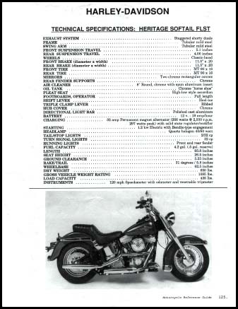 Motorcycle Reference guide Harley motorcycle page